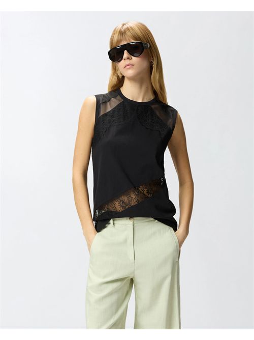 Top smanicato con dettagli in pizzo PINKO | 106291A335/Z99